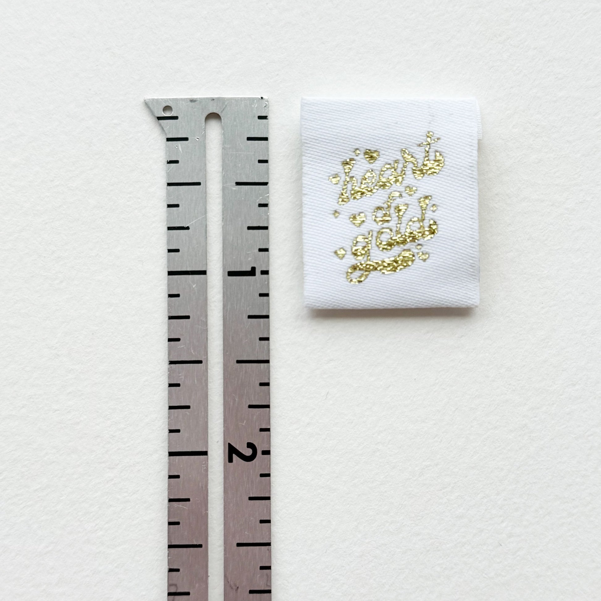 Heart of Gold Woven Label image 1