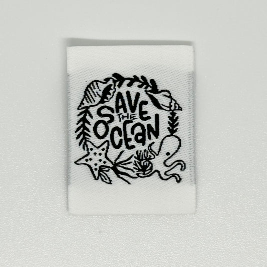 Save the Ocean Woven Label image 0